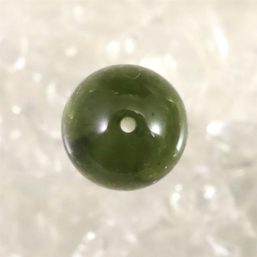 モルダバイトビーズ 8mm （1粒・現物） 鑑別済 3.45ct 【榎本通商