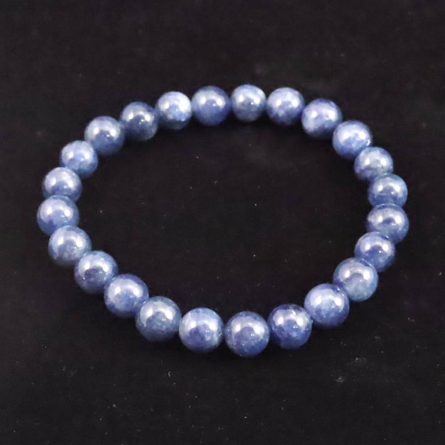 南アフリカ産 ブルー サファイア 7.5mm玉ブレスレット 22.3g 【榎本