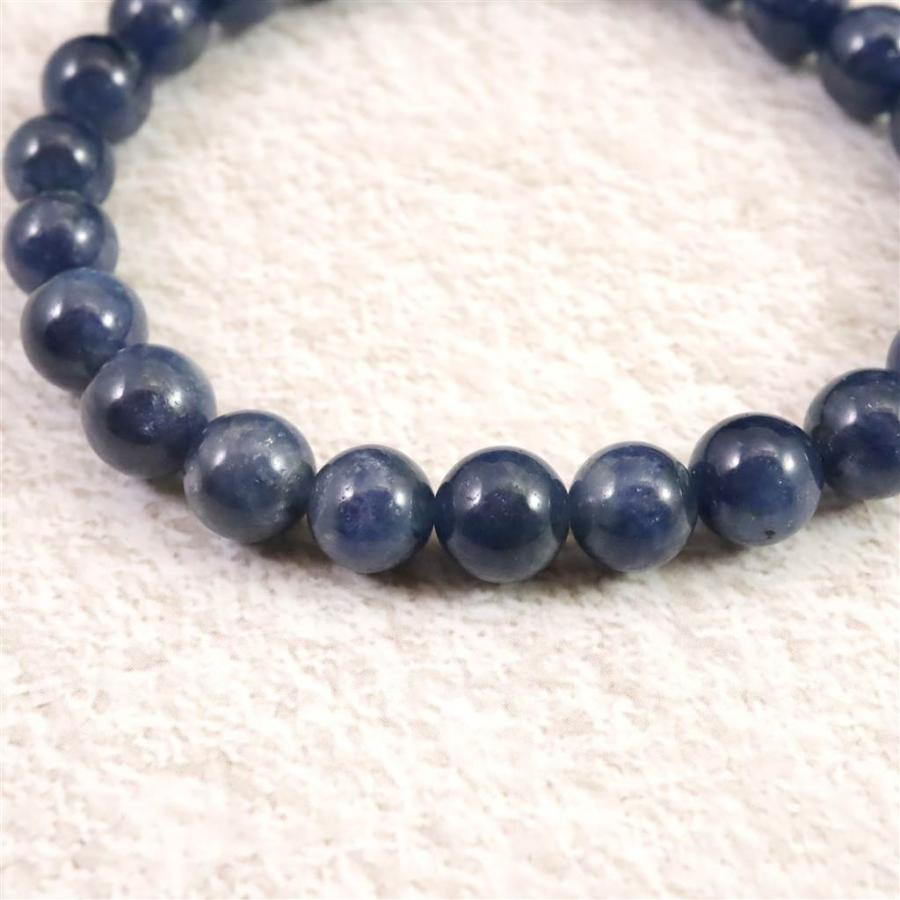 南アフリカ産 ブルー サファイア 7.5mm玉ブレスレット 22.3g 【榎本