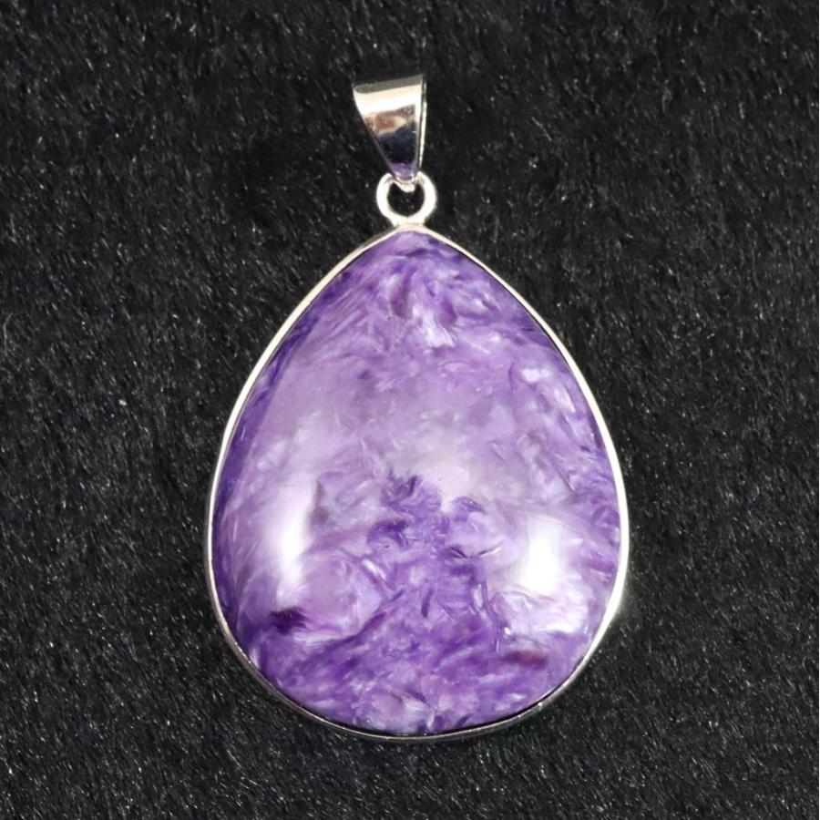 チャロアイト AAA   32mmティアドロップ　ペンダントトップ 12.16g 【榎本通商76850】