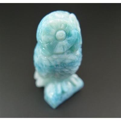 ラリマー　カービング　フクロウ【817104a】の画像