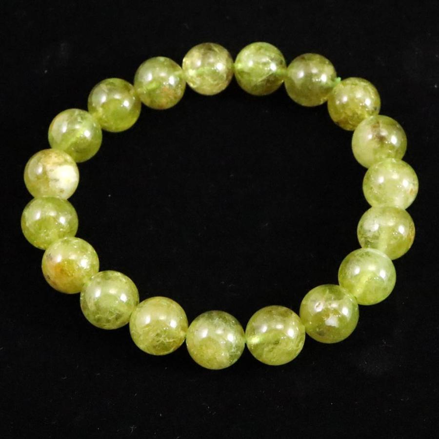 ブラジル産 グリーンガーネット ツァボライト 10mm玉ブレスレット 36.2