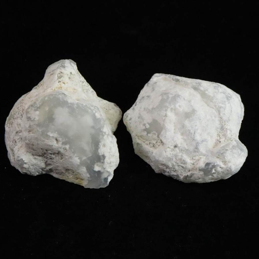 北海道 花石メノウ 瑪瑙 AAAグレード 原石 片面磨き ペア 77.6g 【榎本