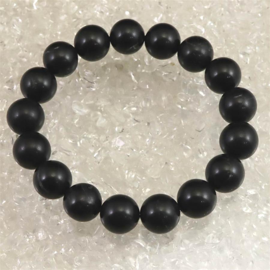 ヒマラヤンブラック 12mm玉ブレスレット 証明書付 ディレクトリカード