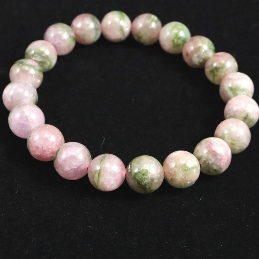 ウォーターメロン トルマリン AA+ 9.5mm玉ブレスレット 27.4g 【榎本
