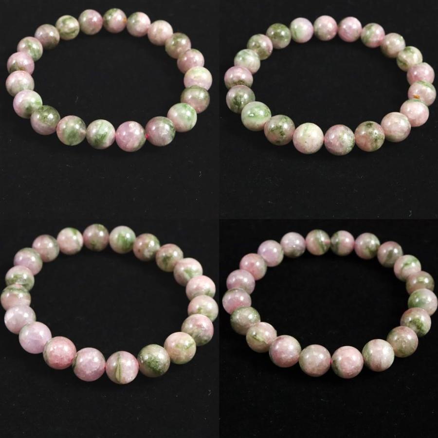 ウォーターメロン トルマリン AA+ 9.5mm玉ブレスレット 27.4g 【榎本
