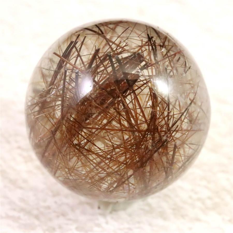 レッドブロンズルチルクォーツ 25mmスフィア 22.1g 【榎本通商86722