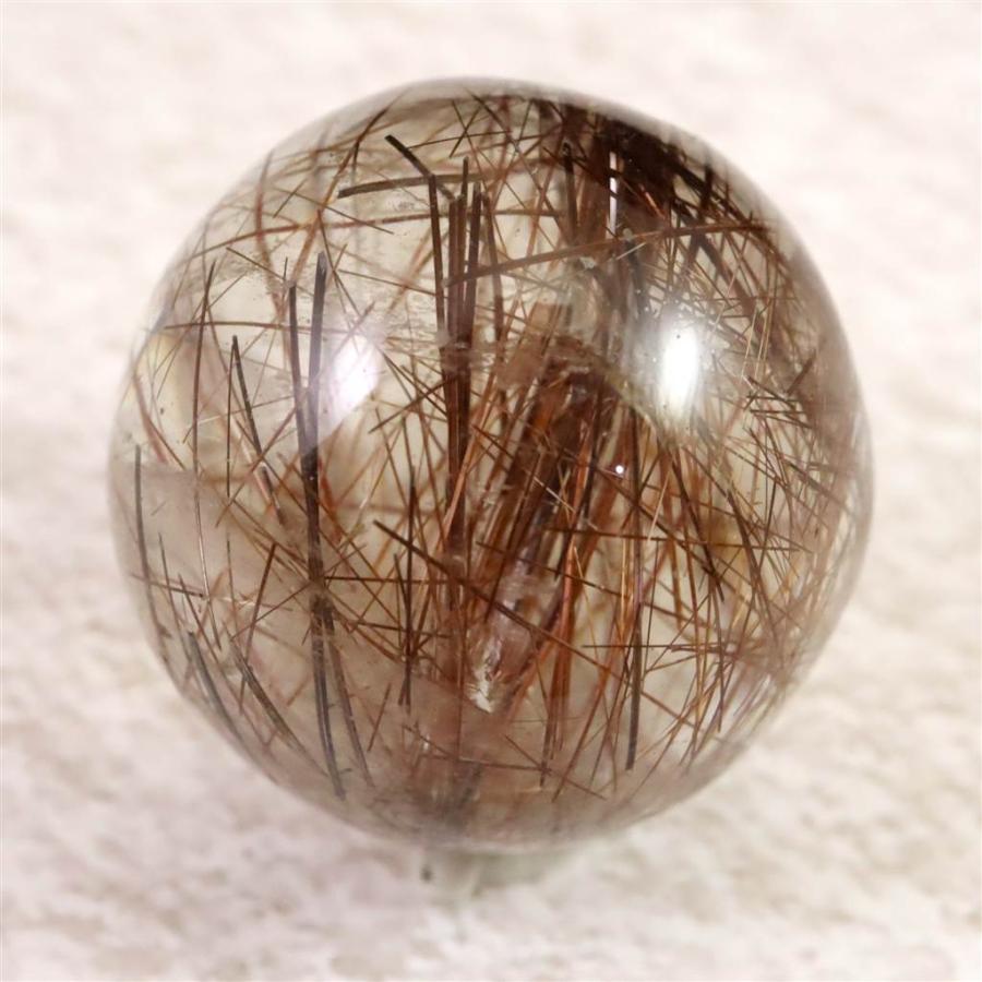 レッドブロンズルチルクォーツ 25mmスフィア 22.1g 【榎本通商86722