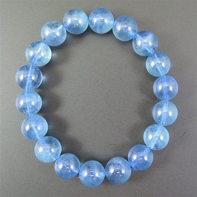アクアマリン 11mm玉ブレスレット(SAグレード）