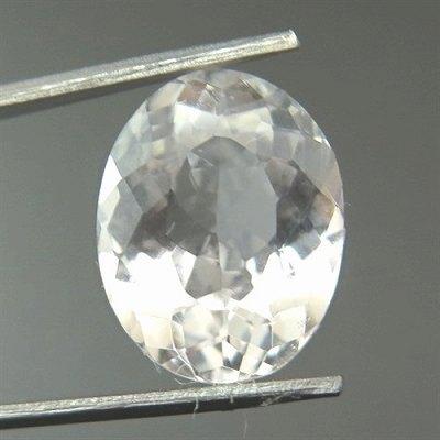 ブラジル産フェナカイト　13X10mm ファセットカット・オーバル　ルース【889459a】