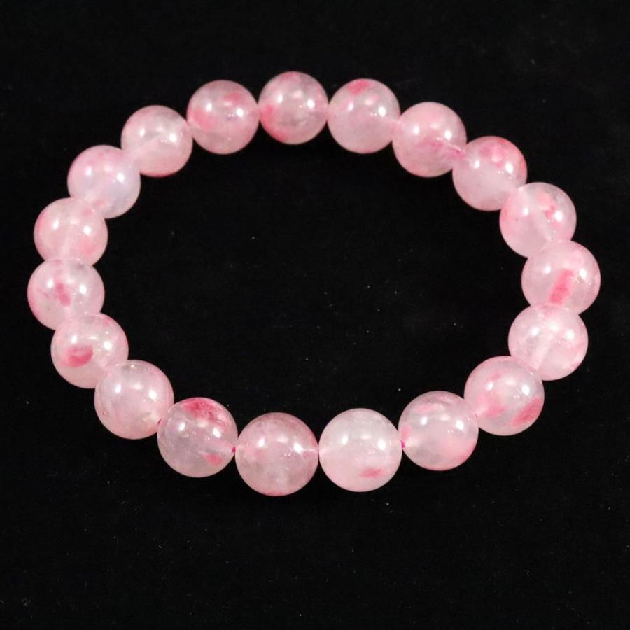 米国産 ロードナイト シリカ 10.5mm玉ブレスレット 32.9g 【榎本通商