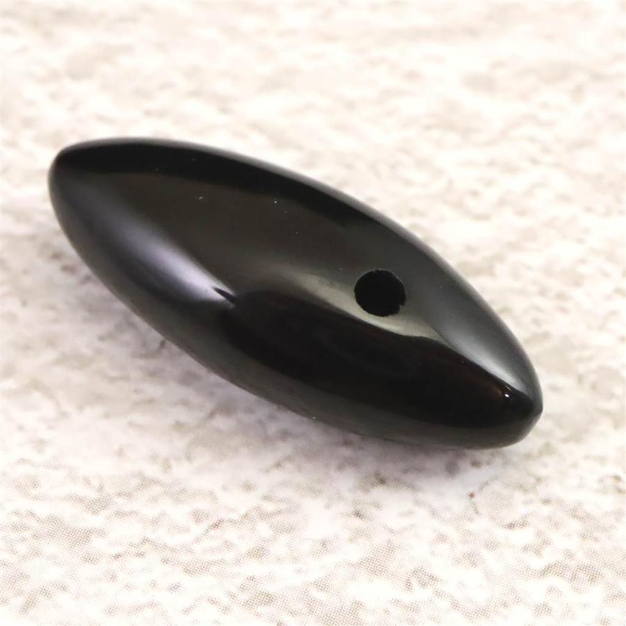 隠岐の島 黒曜石 25mm大珠 ディレクトリーカード付 2.4g 【榎本通商