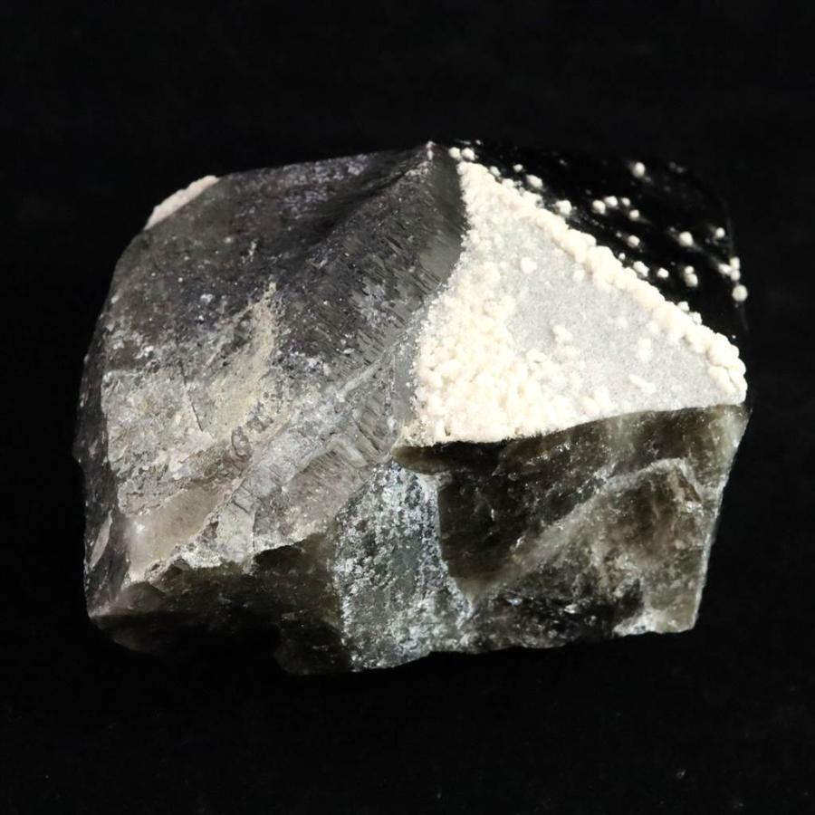 中国広東省産 モリオン玉滴石原石 中国山東省産 黒水晶 モリオン 103mm ポイント原石 438g 【榎本