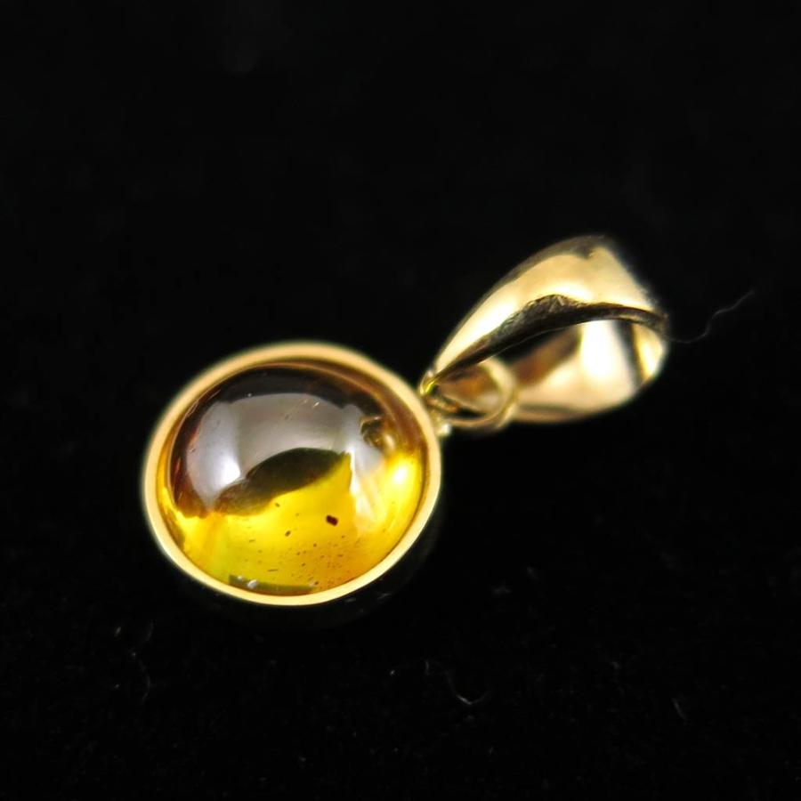 K18 スファレライト ペンダントトップ　イエロー スファレライト 5.5mmラウンド ペンダントトップ K18YG 0.62g 【榎本