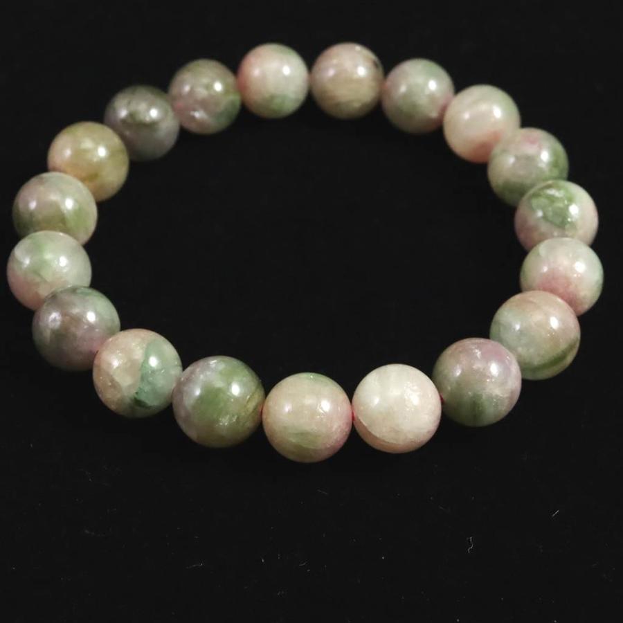 ウォーターメロン トルマリン AA+ 10mm玉ブレスレット 30.5g 【榎本