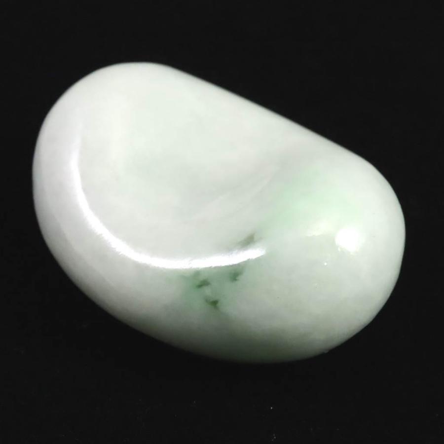 ミャンマー産 ホワイト＆グリーン翡翠 ヒスイ 44.5mm 箸置 50.3g