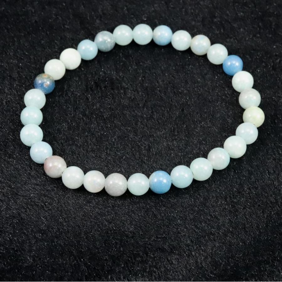 スコルザライト　トロール石 スコルザライト トロレアイト・トロール石 7mm玉ブレスレット 13.4g