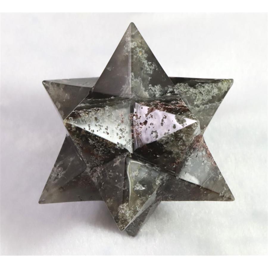 スモーキーガーデンクォーツ 煙庭園水晶  120mm アステロイド ポリッシュ 星型12面体 721g 【榎本通商95941】の画像