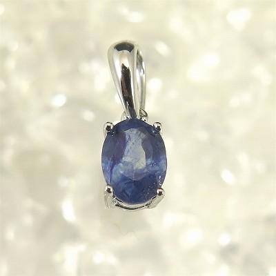 ブルーサファイア(5A)　7mmオーバル　ペンダントトップ 0.8g