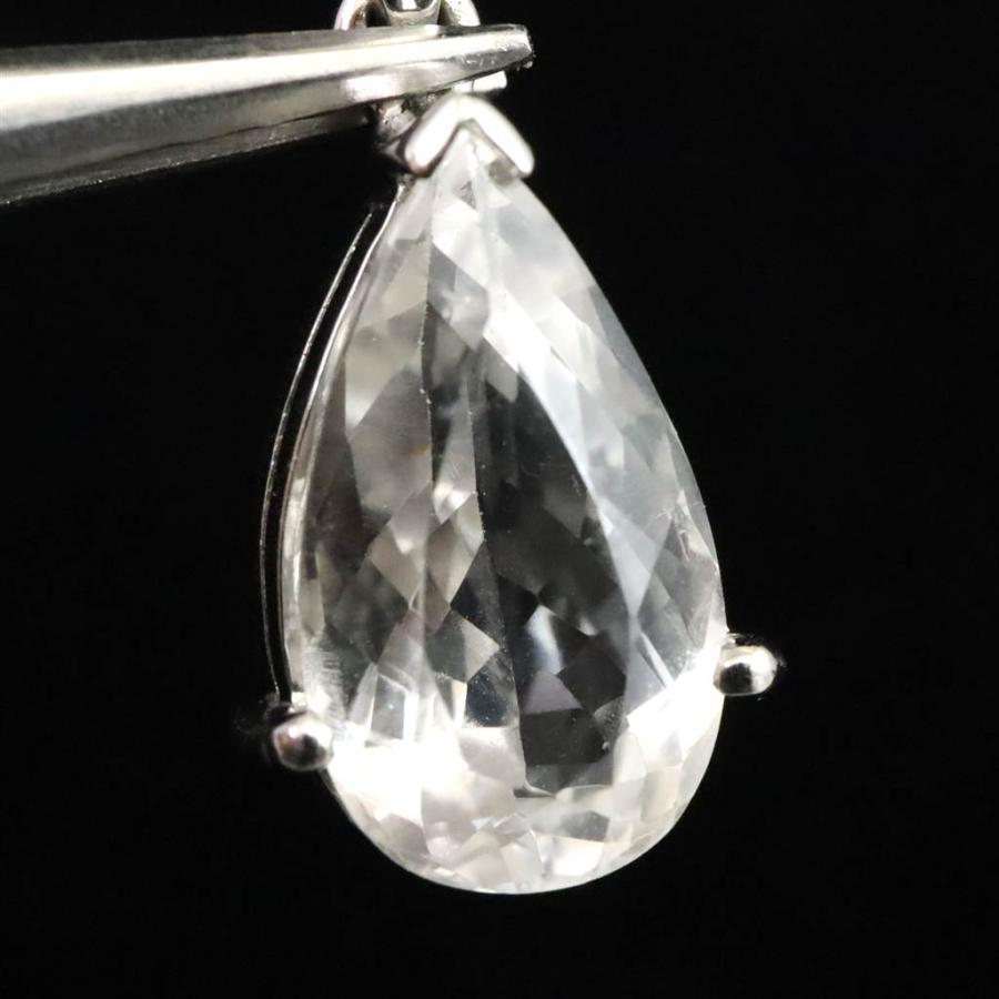 ブラジル産 フェナカイト 14mmペアシェイプカット ペンダントトップ 鑑別書付 3.60ct 【榎本通商96281】の画像