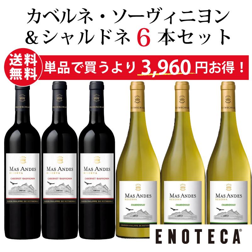 ワイン ワインセット エノテカ マス・アンデス赤白6本まとめ買い MA1-5  
