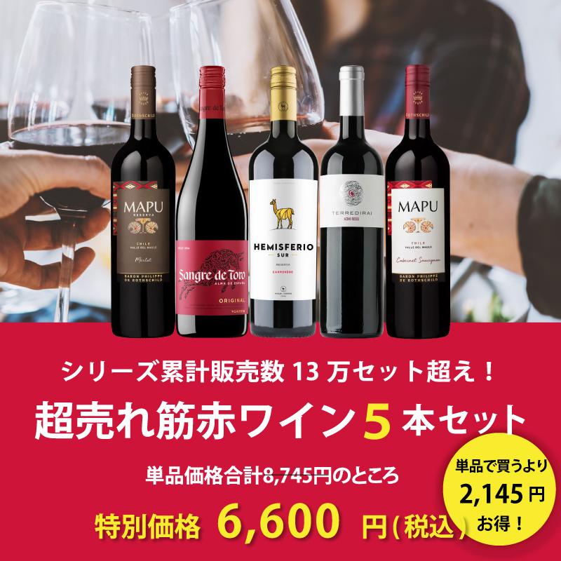 ワイン ワインセット エノテカ 超売れ筋赤ワイン5本セット [750ml x 5