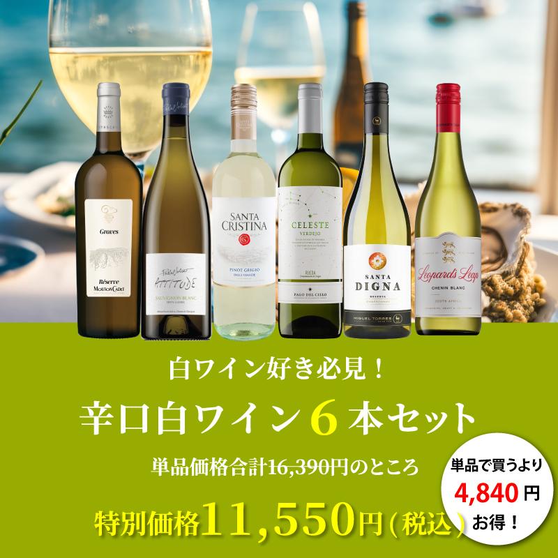 ワイン ワインセット エノテカ 辛口白ワイン6本セット WG7-1 [750ml x
