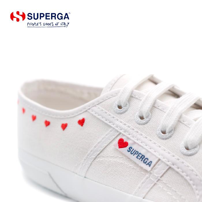 スペルガ SUPERGA スニーカー レディース 2750 LITTLE HEART EMB シューズ 靴 キャンバス ハート 3S7126SW WHT-RED 白｜enots-revir｜21