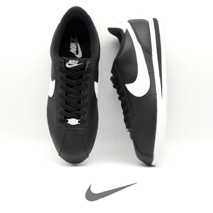 NIKE CORTEZ BASIC LEATHER 819719-012 BLK/WHT-MTLC SILVER　/ コルテッツ　ベーシック　黒白　メンズ｜enots-revir｜08