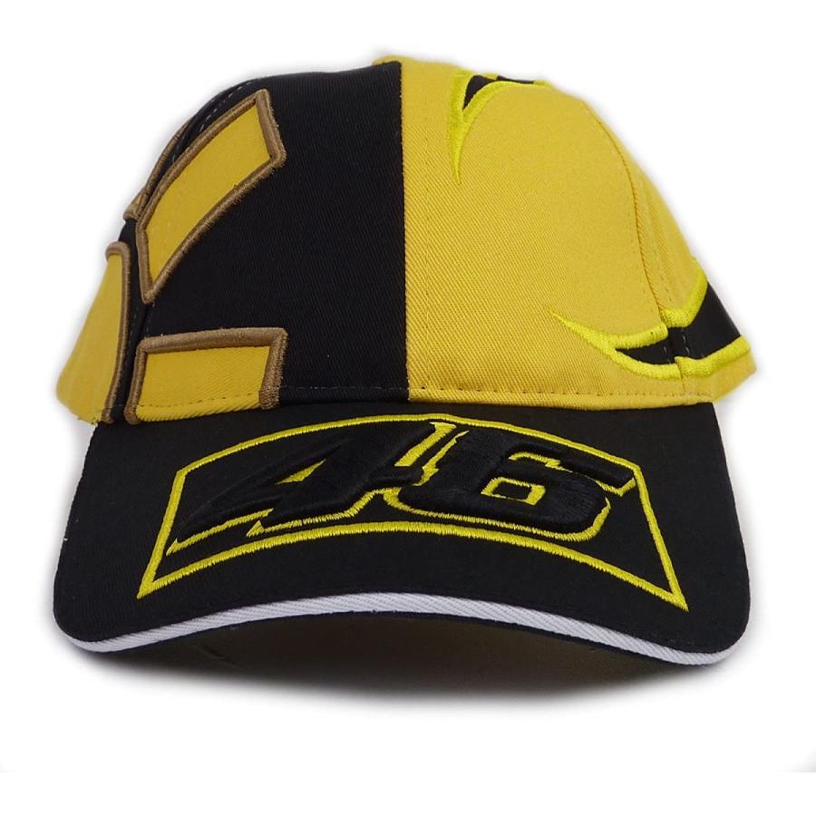 並行輸入品] VR46 バイザー刺繍 カーブバイザーキャップ (イエロー