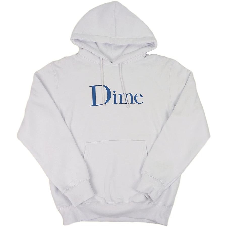 [並行輸入品] Dime mtl Classic ダイム フロントプリント プルオーバーパーカー (ホワイト) :enough-hoody