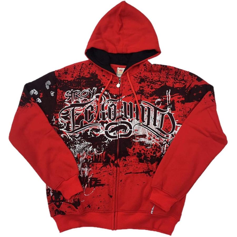 [並行輸入品] ECKO UNLTD エコー アンリミテッド STROY ECKO UNLTD プリント ジプアップパーカー (レッド/ブラック)