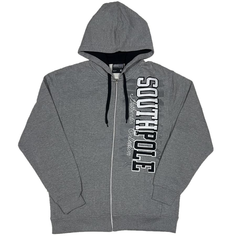 サウスポールパーカー 並行輸入品] SOUTH POLE サウスポール フロントロゴプリント ジップ