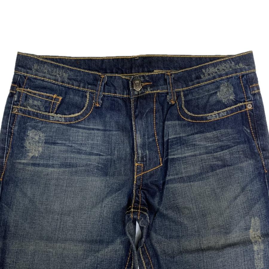 MONARCHY モナーキー ゴールドステッチ デニムパンツ [並行輸入品 