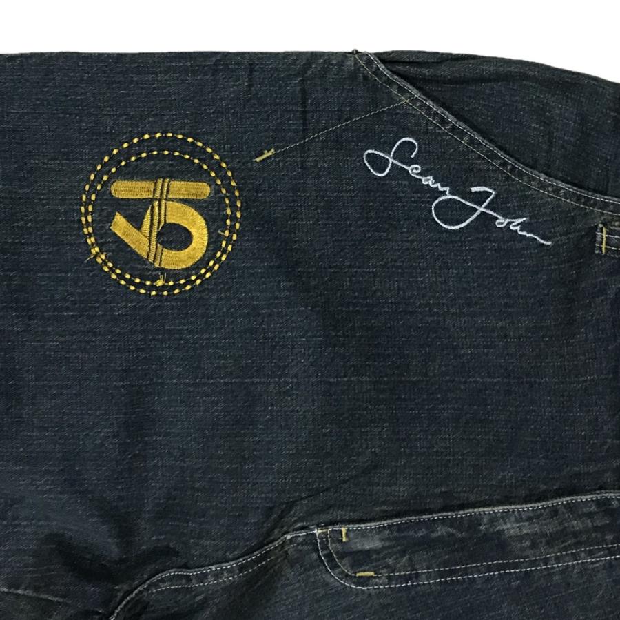 【SEAN JOHN】ショーンジョン オールインワン 刺繍 L～XL デニム SEAN JOHN】ショーンジョン オールインワン 刺繍 L～XL デニム