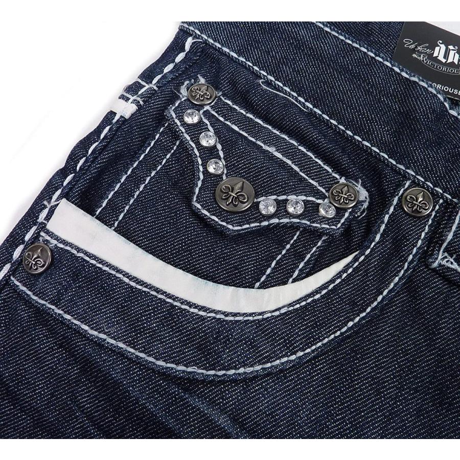 ビクトリアス ビッグクロス 刺繍 ジーンズ デニムパンツ インディゴ W30 並行輸入品] Victorious ビクトリアス ビッグクロス パッチ 刺繍