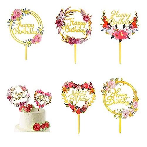 感謝価格 ケーキトッパー 誕生日ケーキ飾り ケーキ挿入カード Happy Birthday お誕生日おめでとう 飾り付け ゴールドケーキトッパー パーティー装飾 Quran Unv Edu Sd