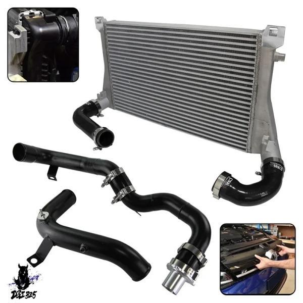 互換品  アウディ A3 S3 VW ゴルフ GTI R MK7 EA888 1.8T 2.0T TSI ブラック ボルトオン アップグレード インタークーラー キット  社外製.の画像