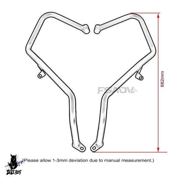 互換品  エンジンガード クラッシュバー バンパー スタントケージ フレームプロテクション ホンダ X-ADV 750 2025 X-ADV750 バイクアクセサリー._6