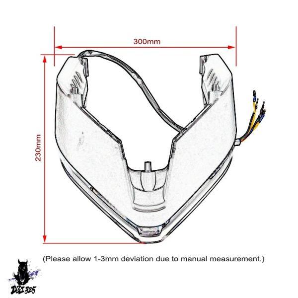 互換品  Ducati パニガーレ V2 V4 V4S V4R 2018-2023 2022 2021 2020 2019 LED一体型ウインカーテールライトテールブレーキウィンカーライト._8