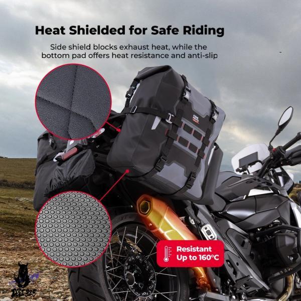 互換品  バイクサドルバッグパニアバッグボトルホルダー PVC 防水ツーリングキャリアサイドバッグクルーザーオフロード ADV バイクバッグ._6