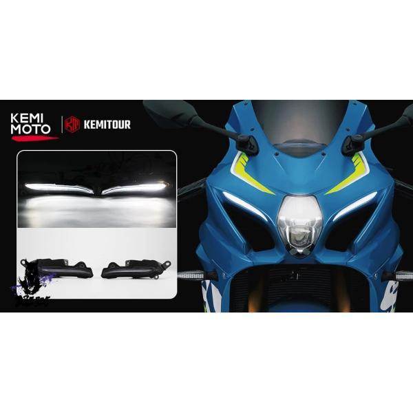 互換品 フロントサイドランプスズキ GSXR1000 K17 2017-2023 GSX-R 1000 GSX-R1000 バイク LED IP67 防水ウィンカーランプライト._1