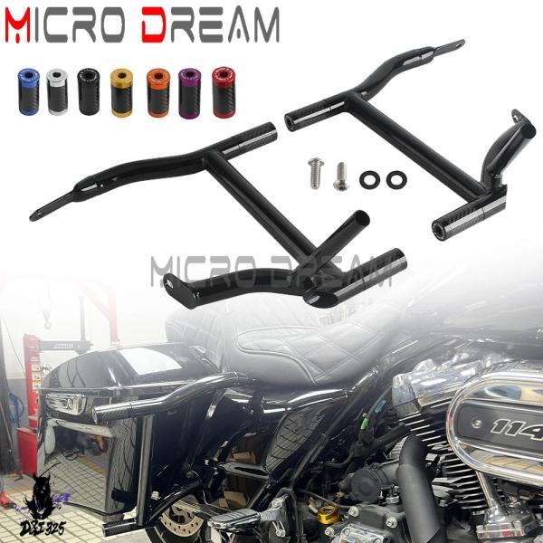 互換品 サドルバッグガードクラッシュバー ハーレーロードグライド エンドチューブスライダー fltr i fltrx ultra cvo se fltruse Road King cvo se 4._3