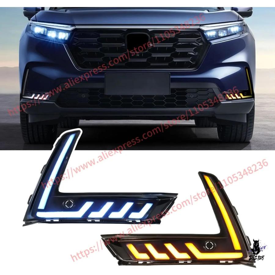 CR-V RW USフォグランプ 互換品 ホンダ CR-V 2023-2026 用 LED フロントフォグライト ホワイト