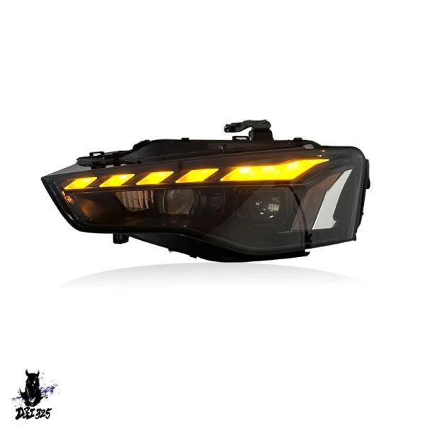 互換品  2013 2014 2015-2016年式アウディA4L LEDレンズデイライトステアリングカスタムランプアッシーヘッドライトペア.の画像