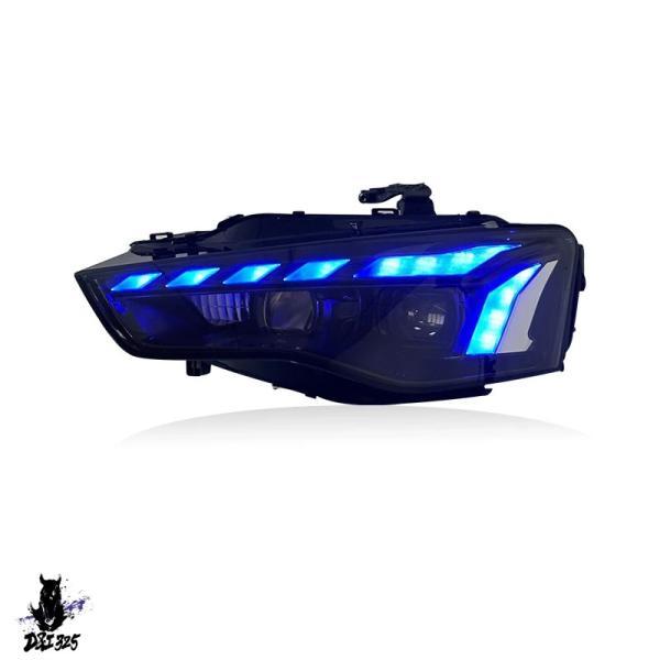 互換品  2013 2014 2015-2016年式アウディA4L LEDレンズデイライトステアリングカスタムランプアッシーヘッドライトペア.の画像