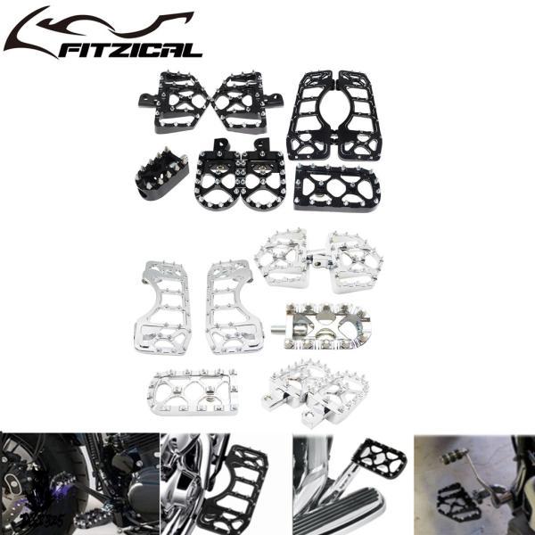 互換品 バイクフットペグフロアボードワイドファットフットペグ