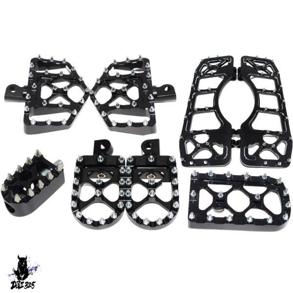 互換品 バイクフットペグフロアボードワイドファットフットペグ