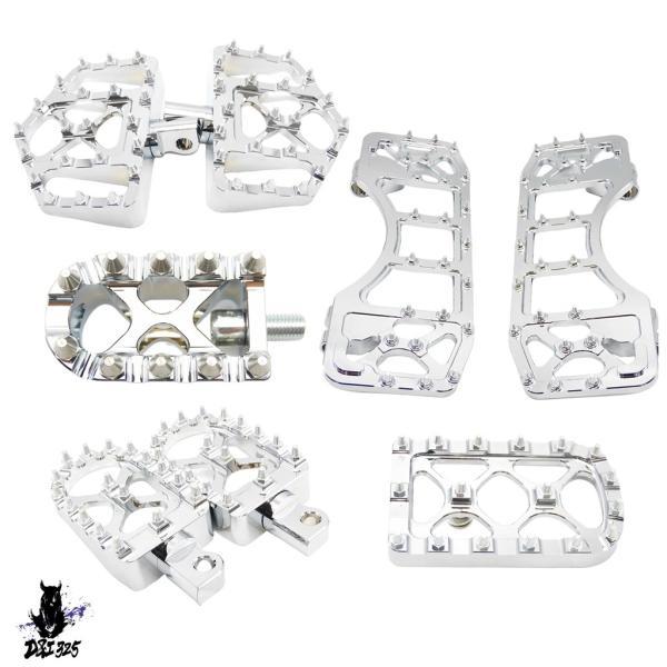 互換品 バイクフットペグフロアボードワイドファットフットペグ