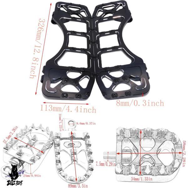 互換品 バイクフットペグフロアボードワイドファットフットペグ